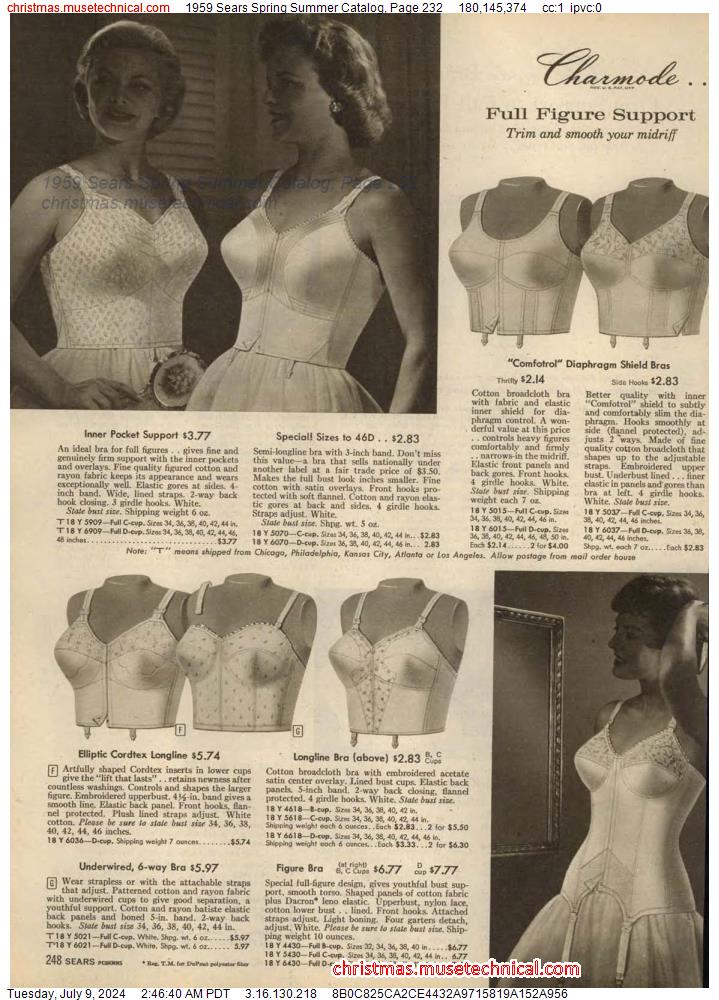 1959 Sears Spring Summer Catalog, Page 232