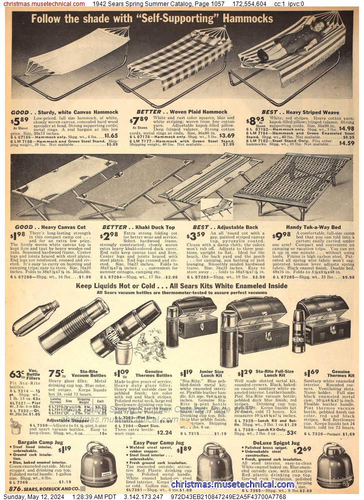 1942 Sears Spring Summer Catalog, Page 1057