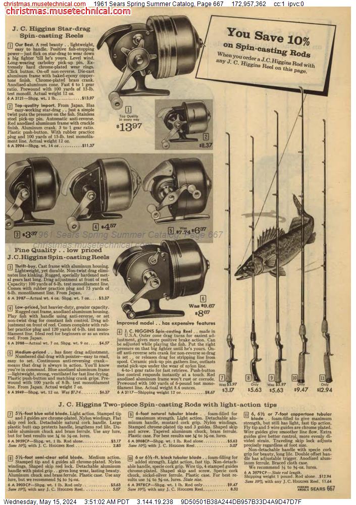 1961 Sears Spring Summer Catalog, Page 667