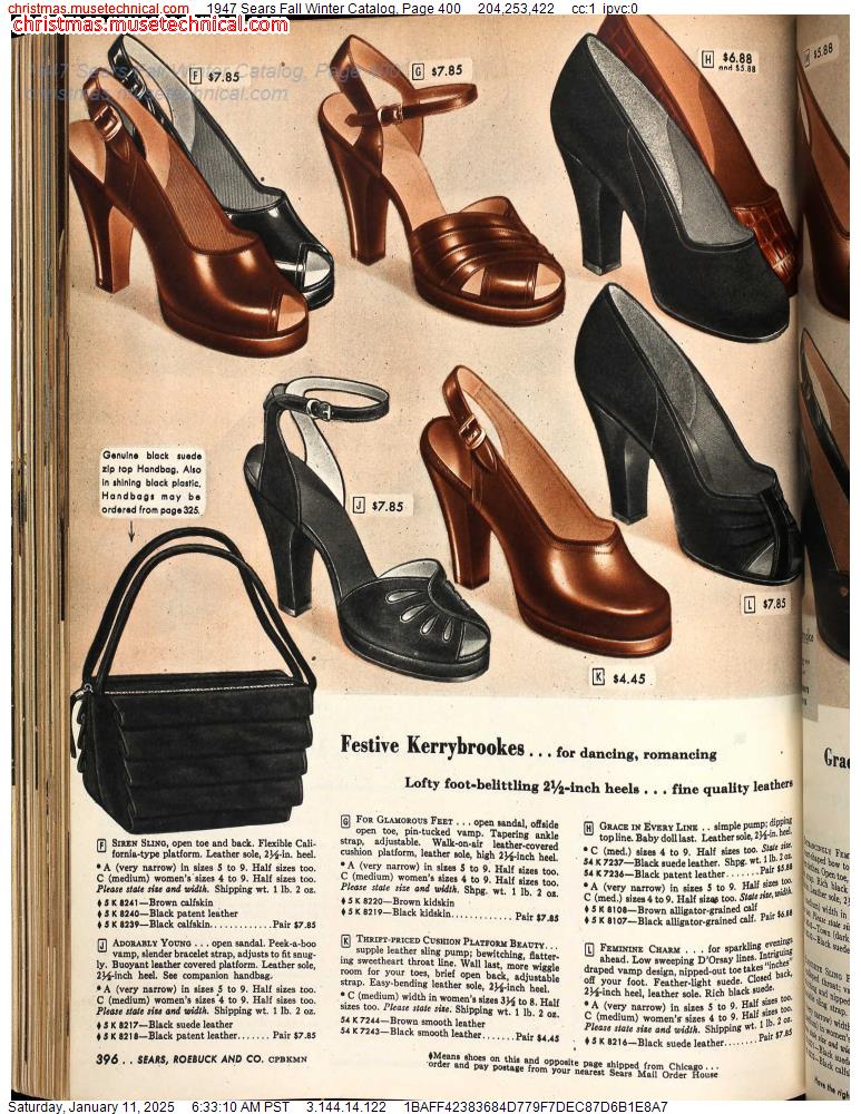 1947 Sears Fall Winter Catalog, Page 400