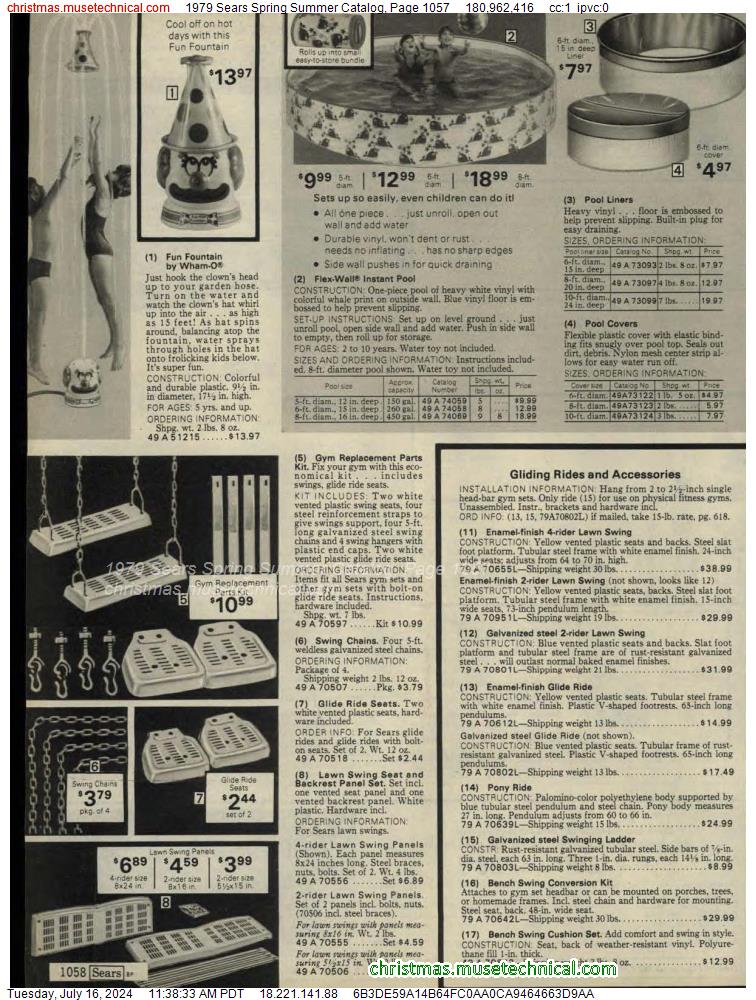 1979 Sears Spring Summer Catalog, Page 1057