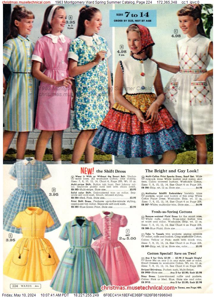 1963 Montgomery Ward Spring Summer Catalog, Page 224