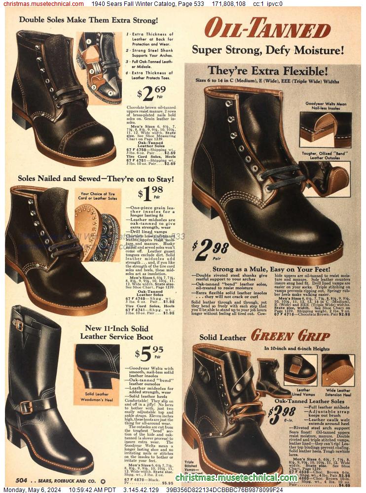 1940 Sears Fall Winter Catalog, Page 533