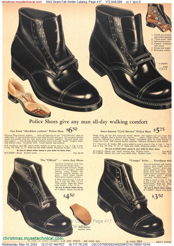 1943 Sears Fall Winter Catalog, Page 417