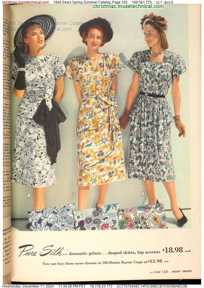 1948 Sears Spring Summer Catalog, Page 155