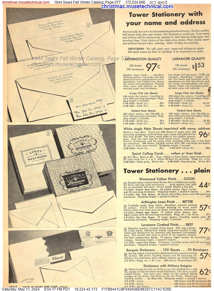 1944 Sears Fall Winter Catalog, Page 577