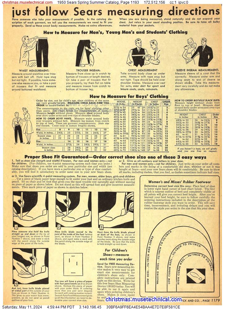 1950 Sears Spring Summer Catalog, Page 1193