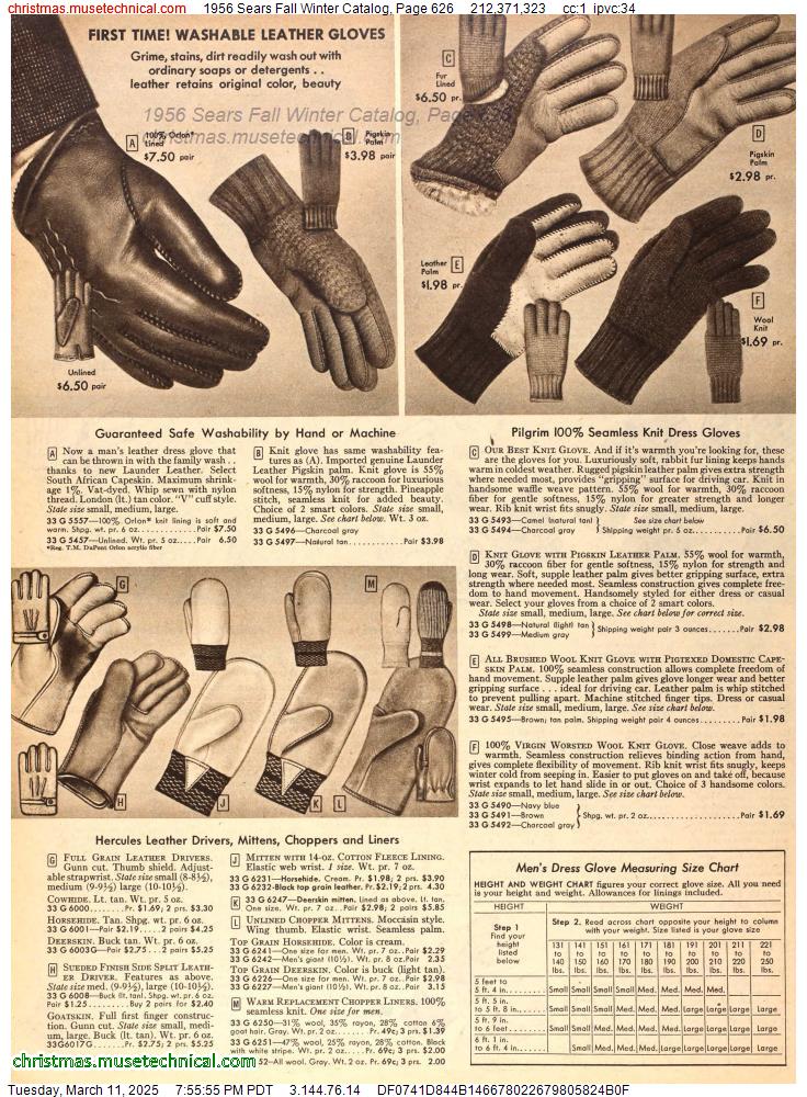 1956 Sears Fall Winter Catalog, Page 626