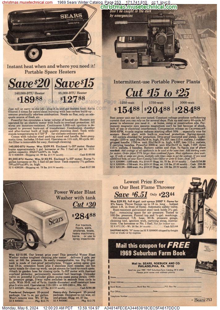 1969 Sears Winter Catalog, Page 253