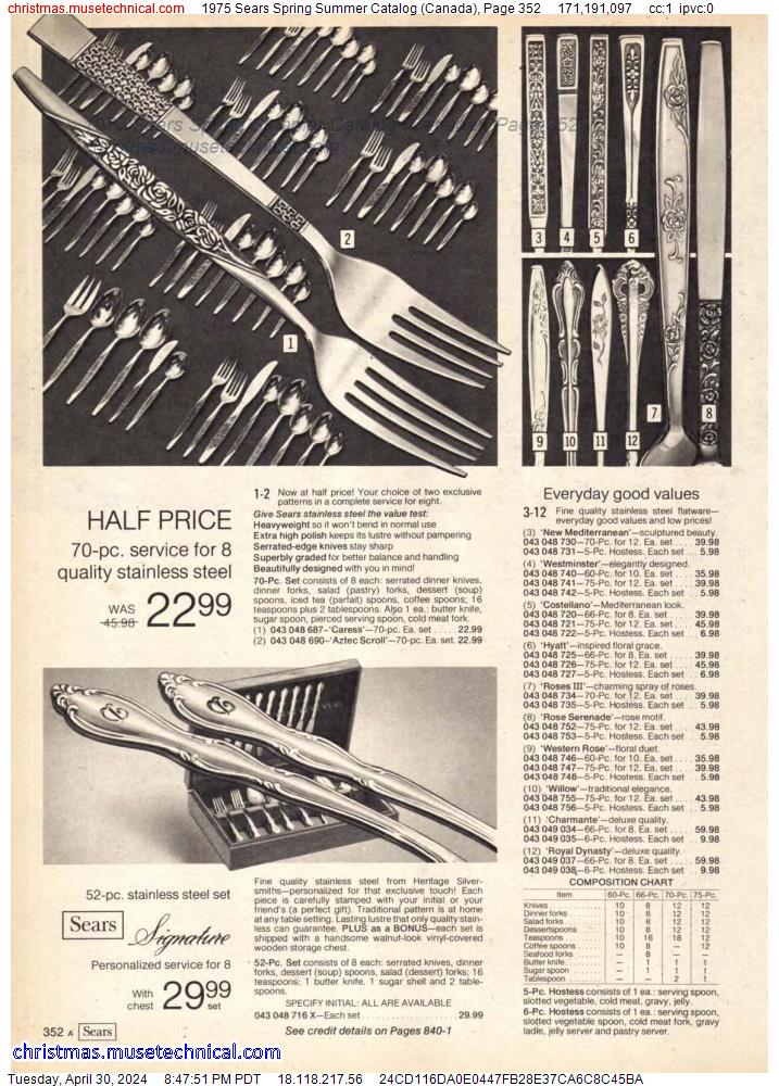 1975 Sears Spring Summer Catalog (Canada), Page 352
