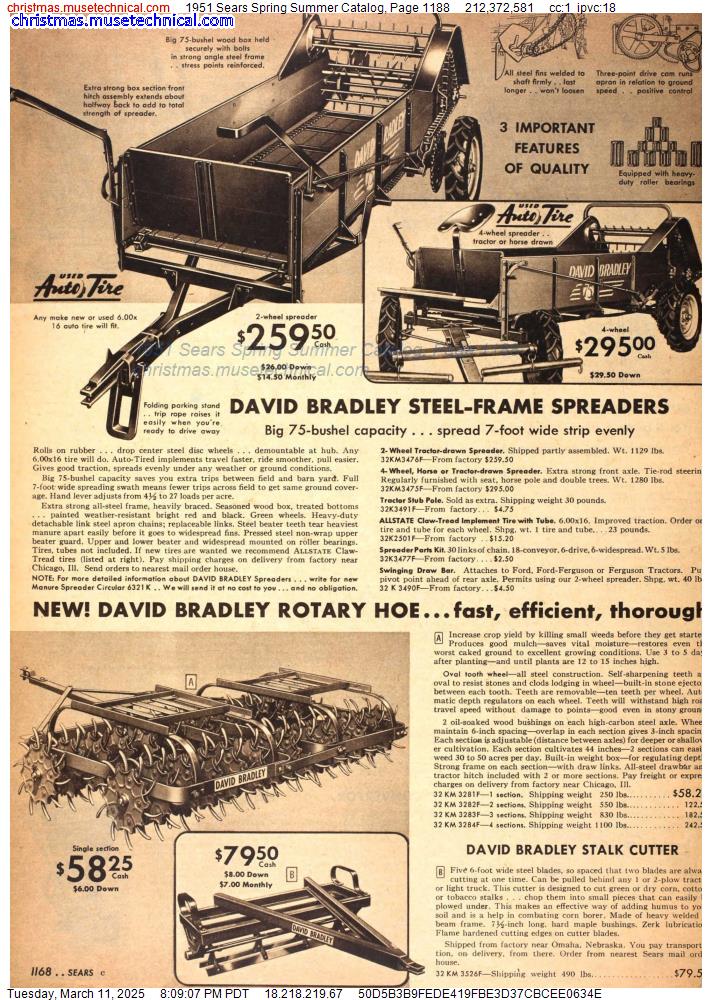 1951 Sears Spring Summer Catalog, Page 1188