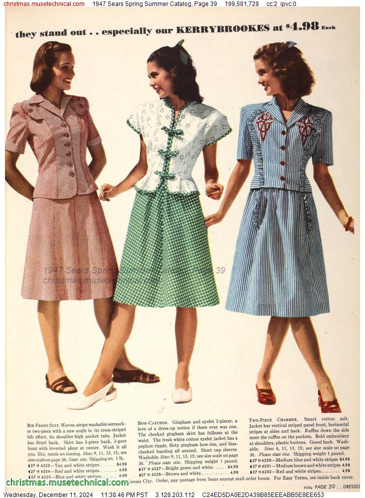 1947 Sears Spring Summer Catalog, Page 39