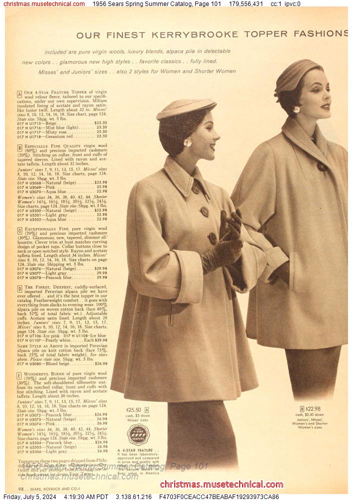 1956 Sears Spring Summer Catalog, Page 101