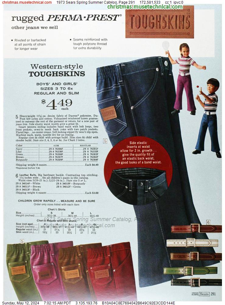 1973 Sears Spring Summer Catalog, Page 291