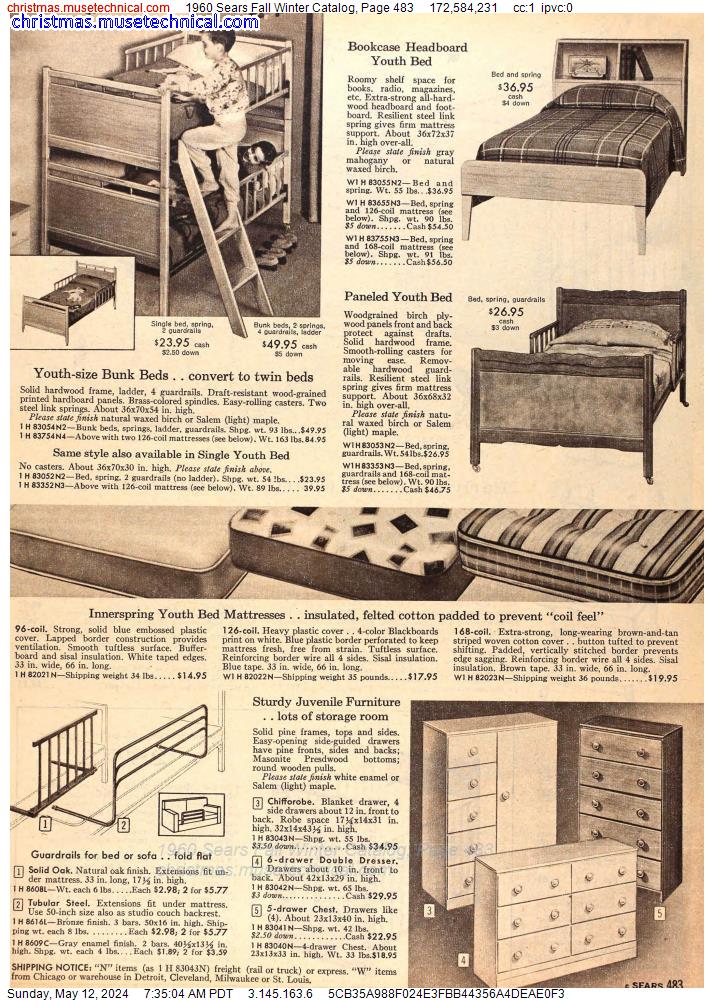 1960 Sears Fall Winter Catalog, Page 483
