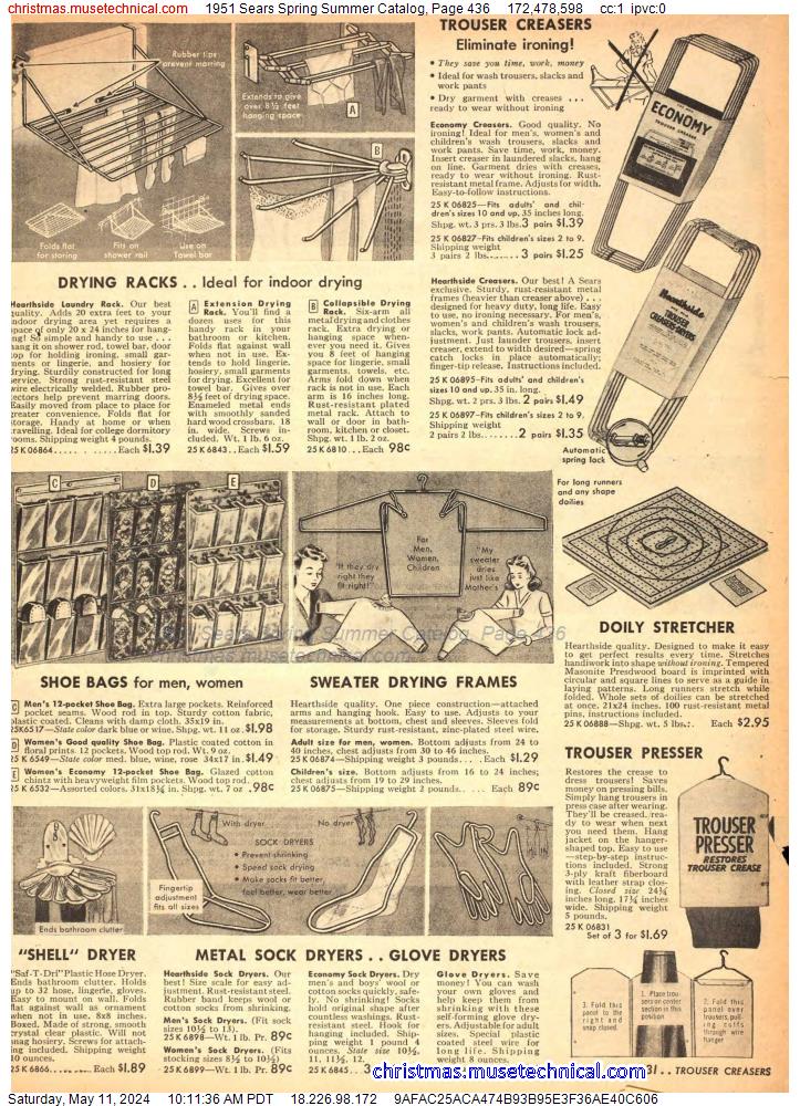 1951 Sears Spring Summer Catalog, Page 436
