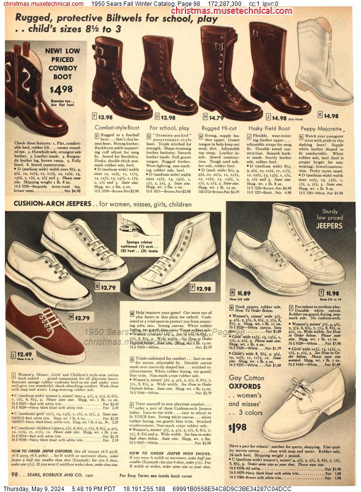 1950 Sears Fall Winter Catalog, Page 98