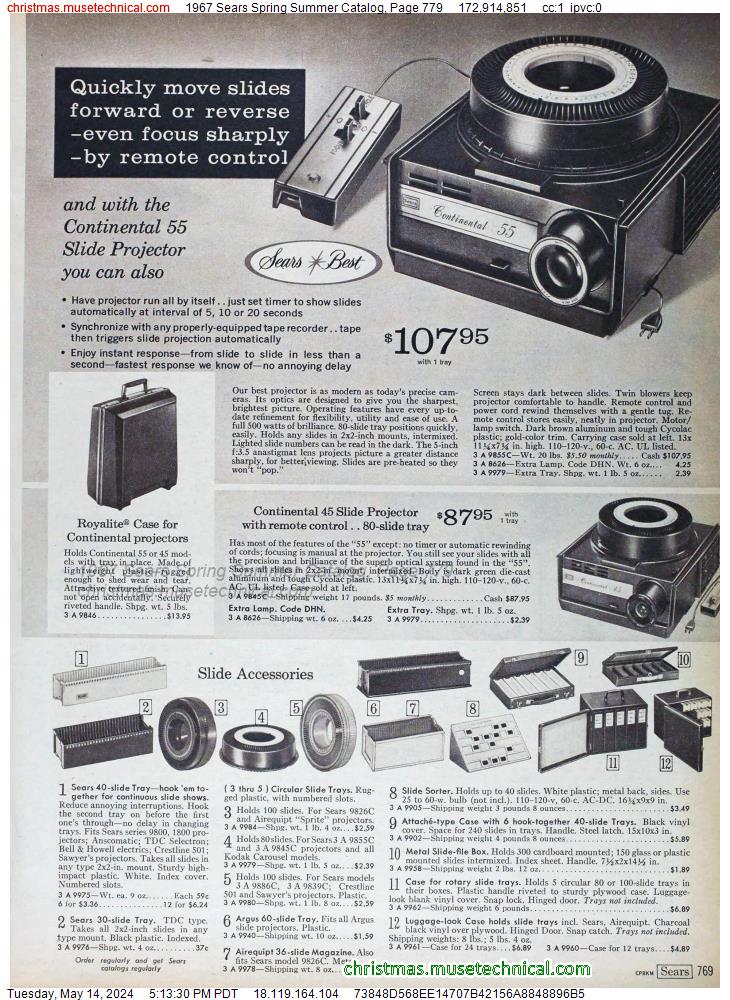 1967 Sears Spring Summer Catalog, Page 779