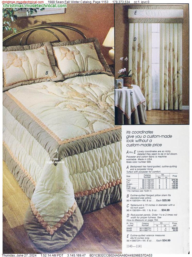 1988 Sears Fall Winter Catalog, Page 1153