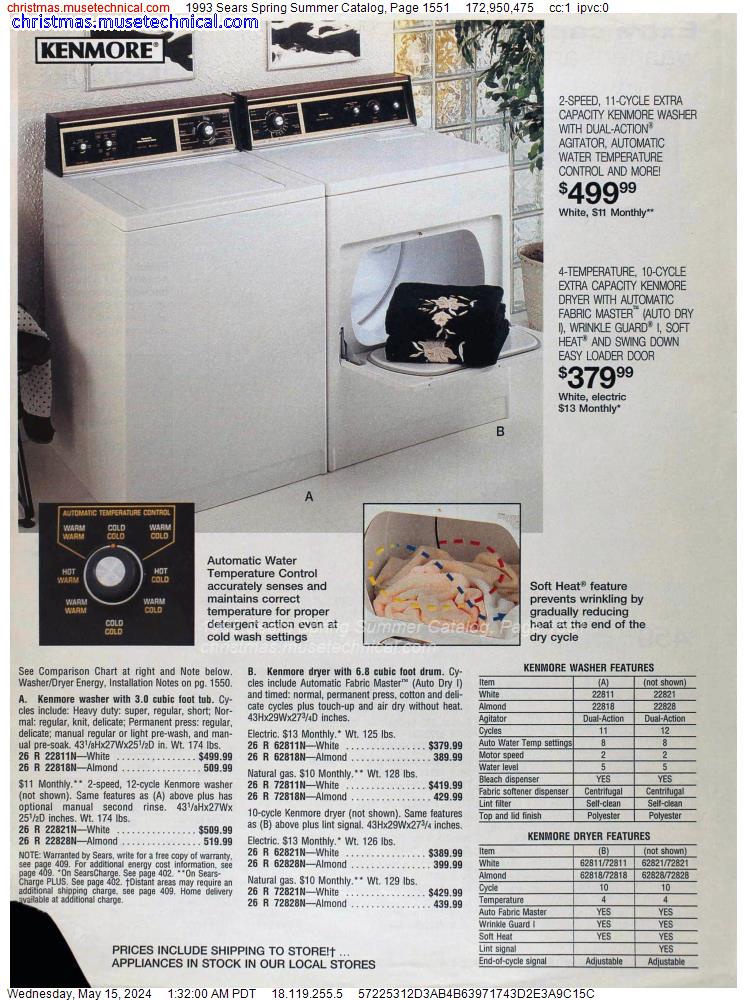 1993 Sears Spring Summer Catalog, Page 1551