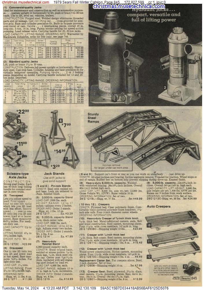 1979 Sears Fall Winter Catalog, Page 845