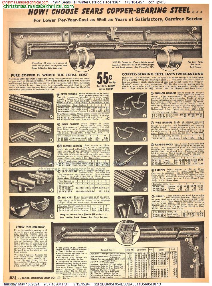 1941 Sears Fall Winter Catalog, Page 1367