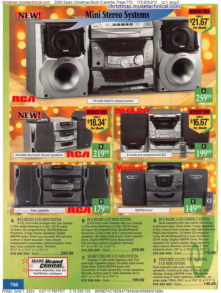 2000 Sears Christmas Book (Canada), Page 770