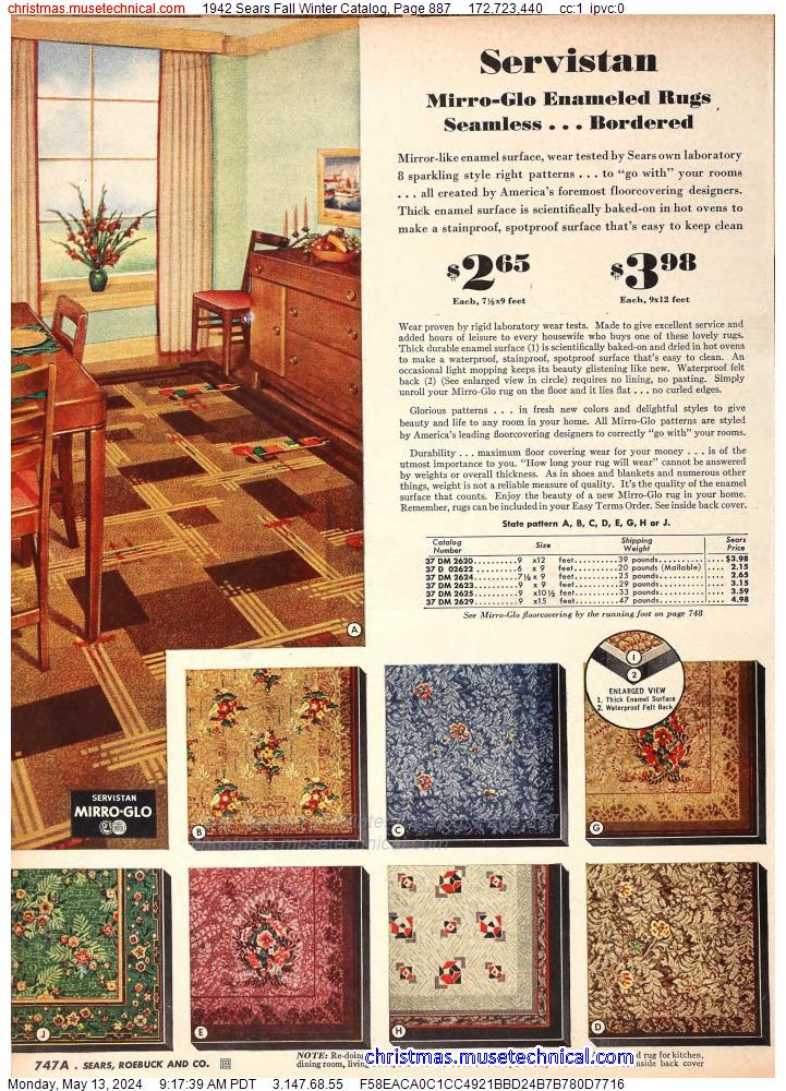 1942 Sears Fall Winter Catalog, Page 887
