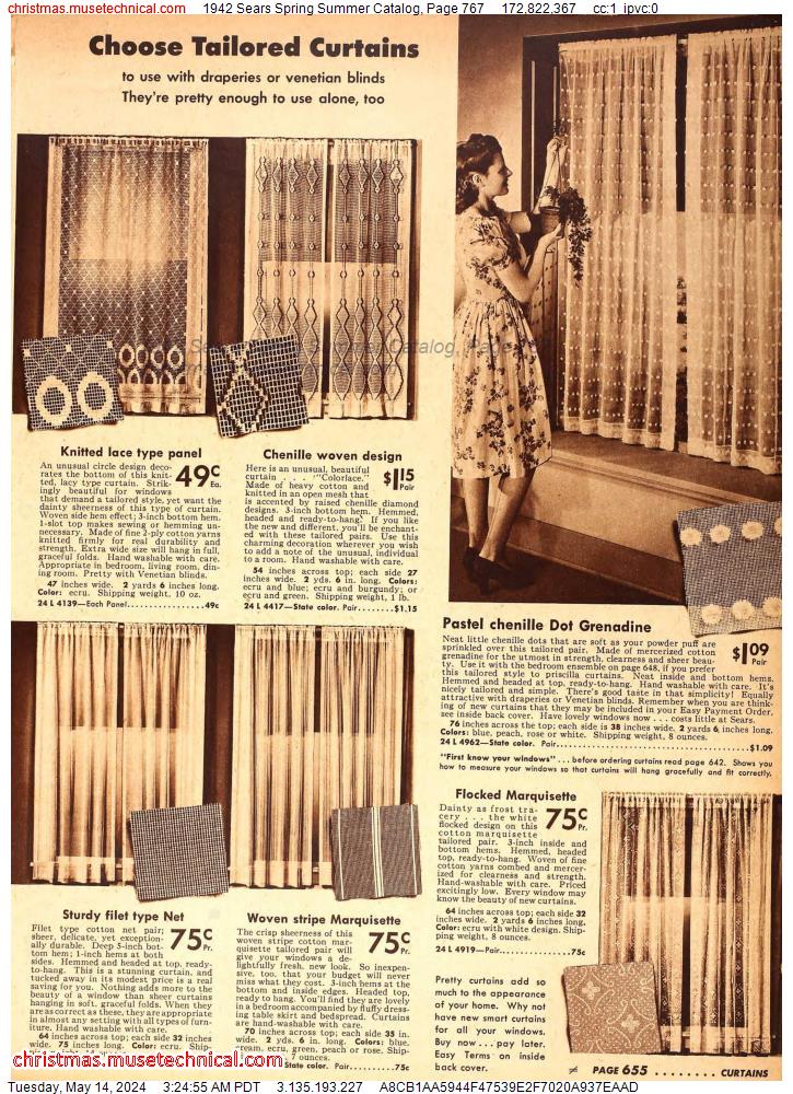1942 Sears Spring Summer Catalog, Page 767