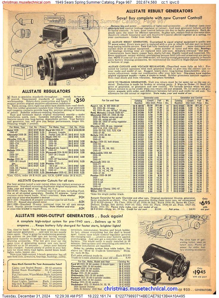 1949 Sears Spring Summer Catalog, Page 967