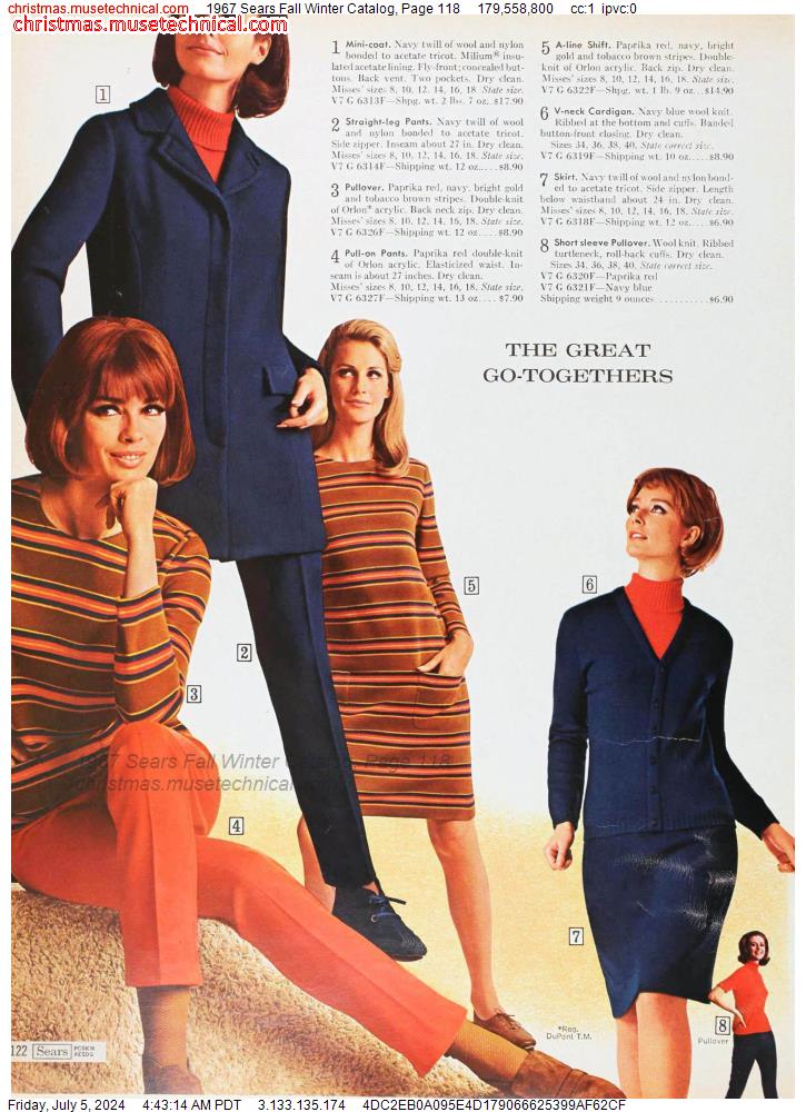 1967 Sears Fall Winter Catalog, Page 118