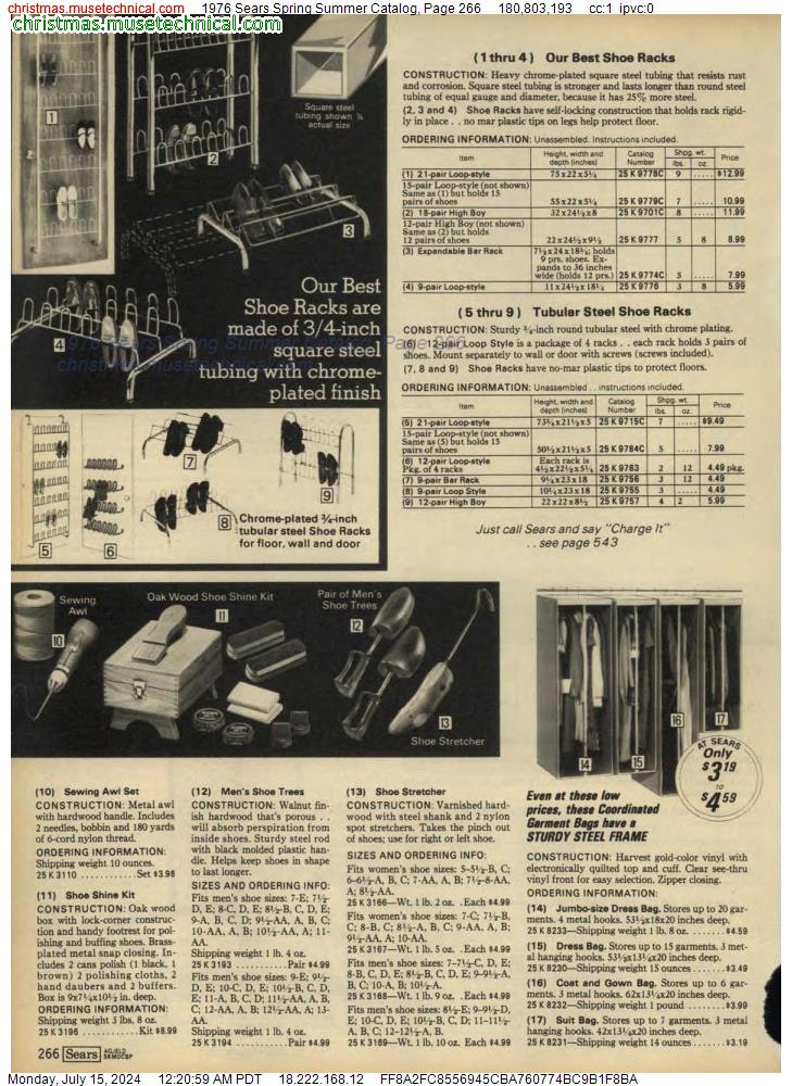 1976 Sears Spring Summer Catalog, Page 266