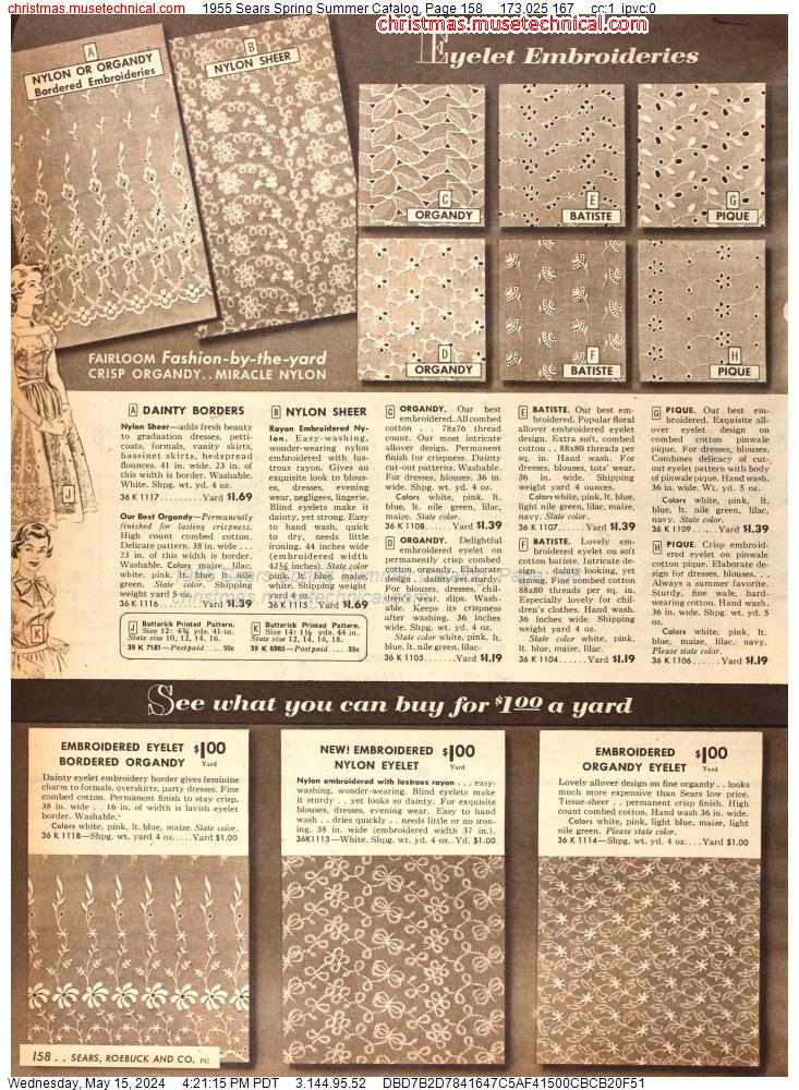 1955 Sears Spring Summer Catalog, Page 158