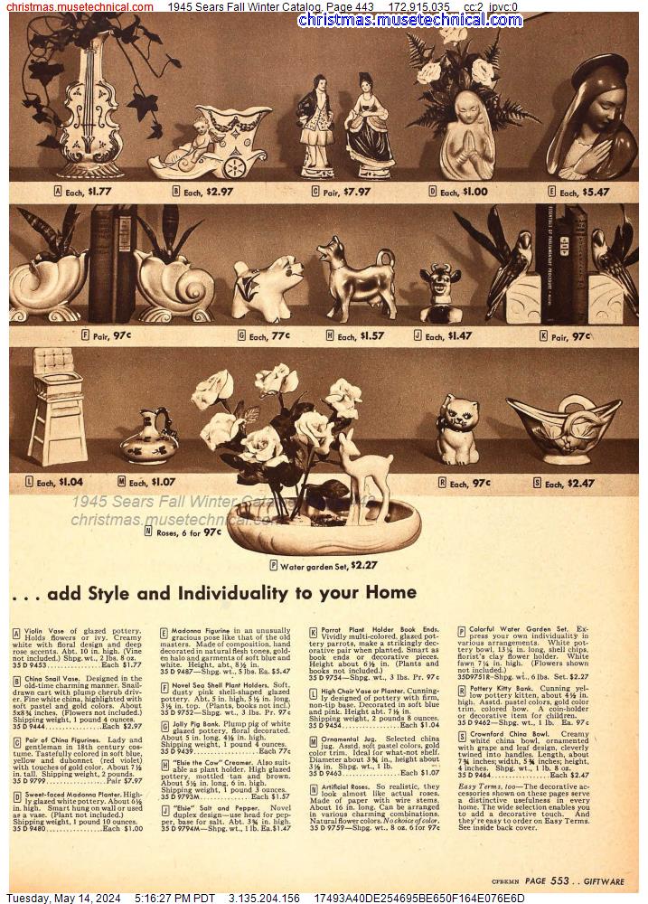 1945 Sears Fall Winter Catalog, Page 443