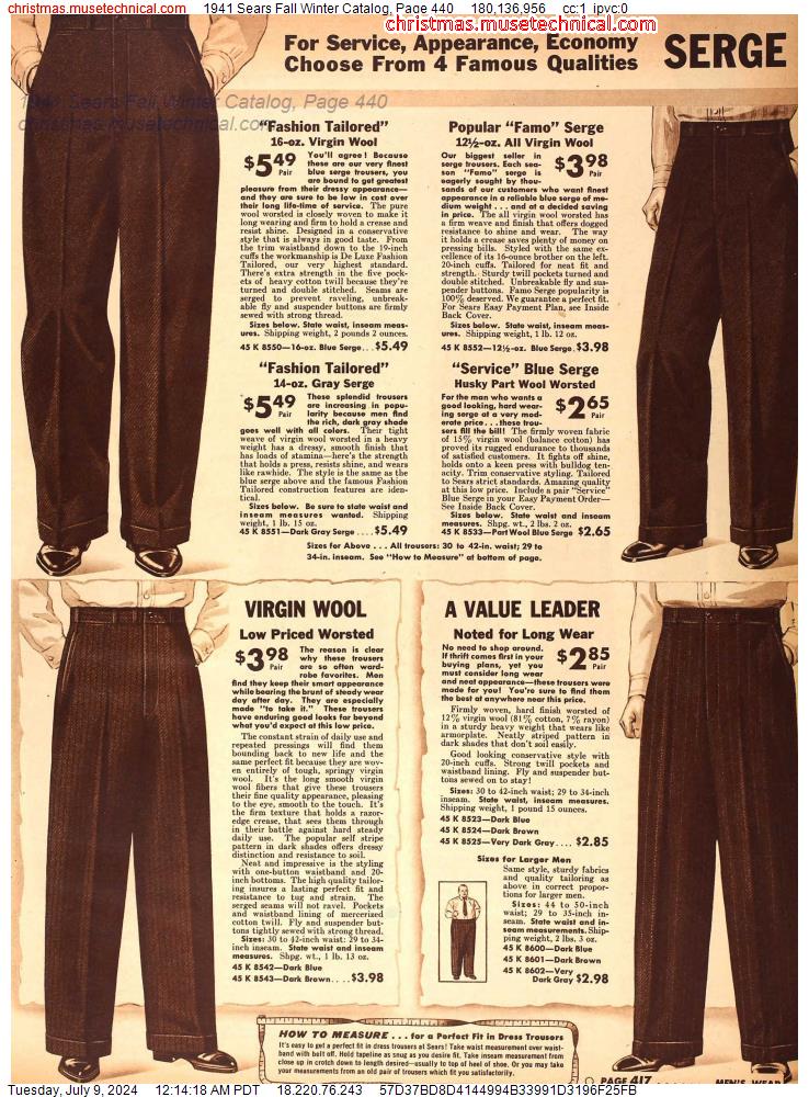 1941 Sears Fall Winter Catalog, Page 440