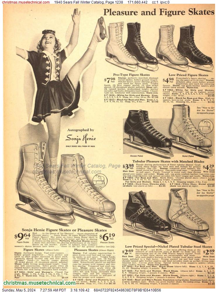 1940 Sears Fall Winter Catalog, Page 1238