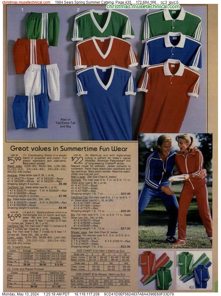 1984 Sears Spring Summer Catalog, Page 435
