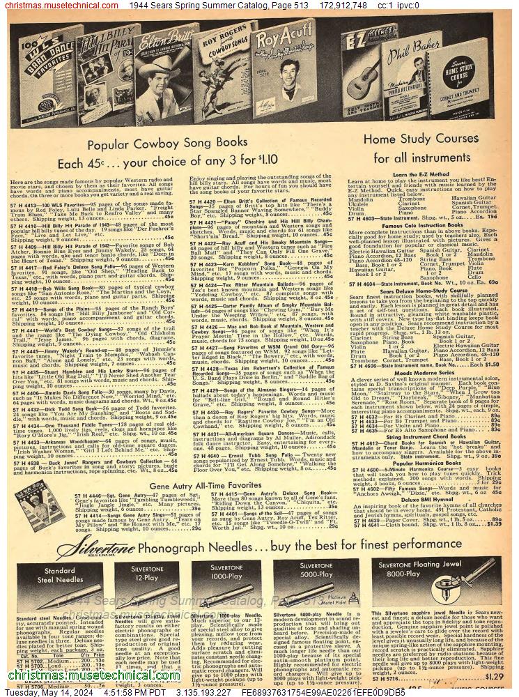 1944 Sears Spring Summer Catalog, Page 513