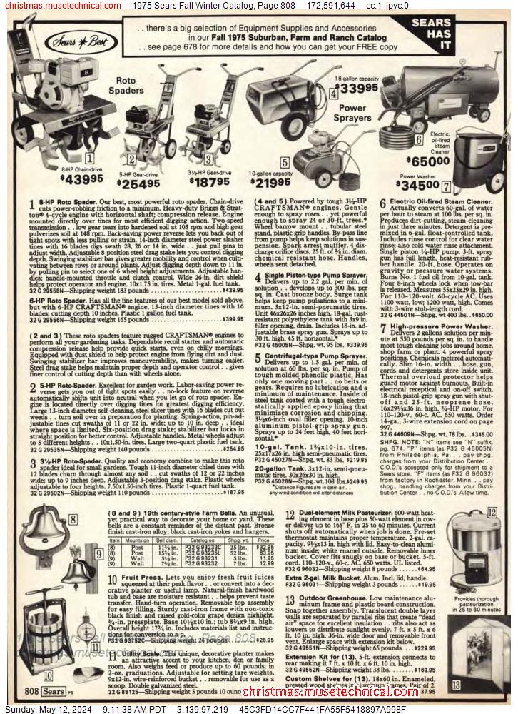 1975 Sears Fall Winter Catalog, Page 808