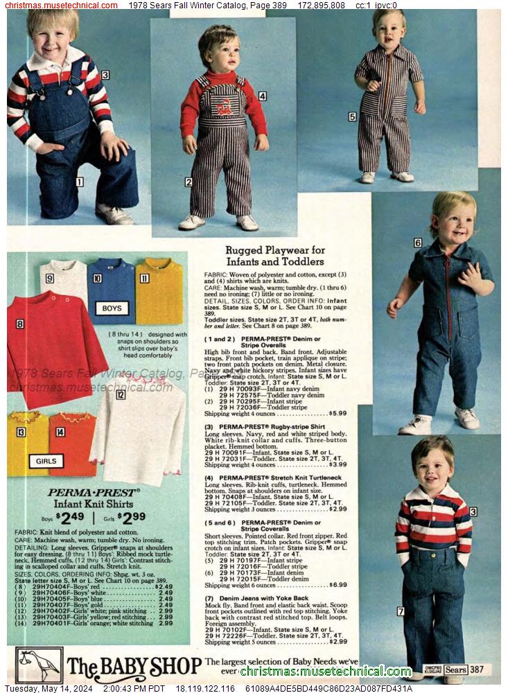 1978 Sears Fall Winter Catalog, Page 389
