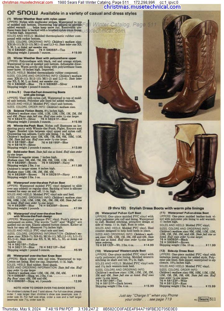 1980 Sears Fall Winter Catalog, Page 511