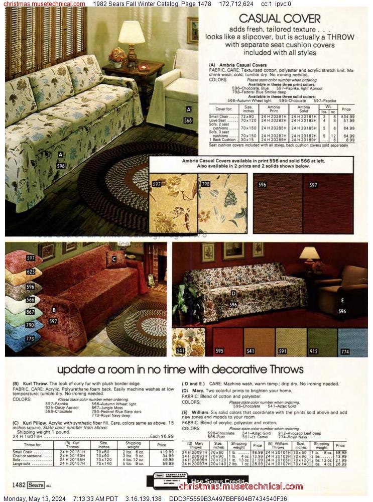 1982 Sears Fall Winter Catalog, Page 1478