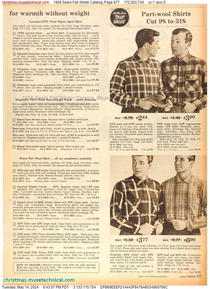 1958 Sears Fall Winter Catalog, Page 677