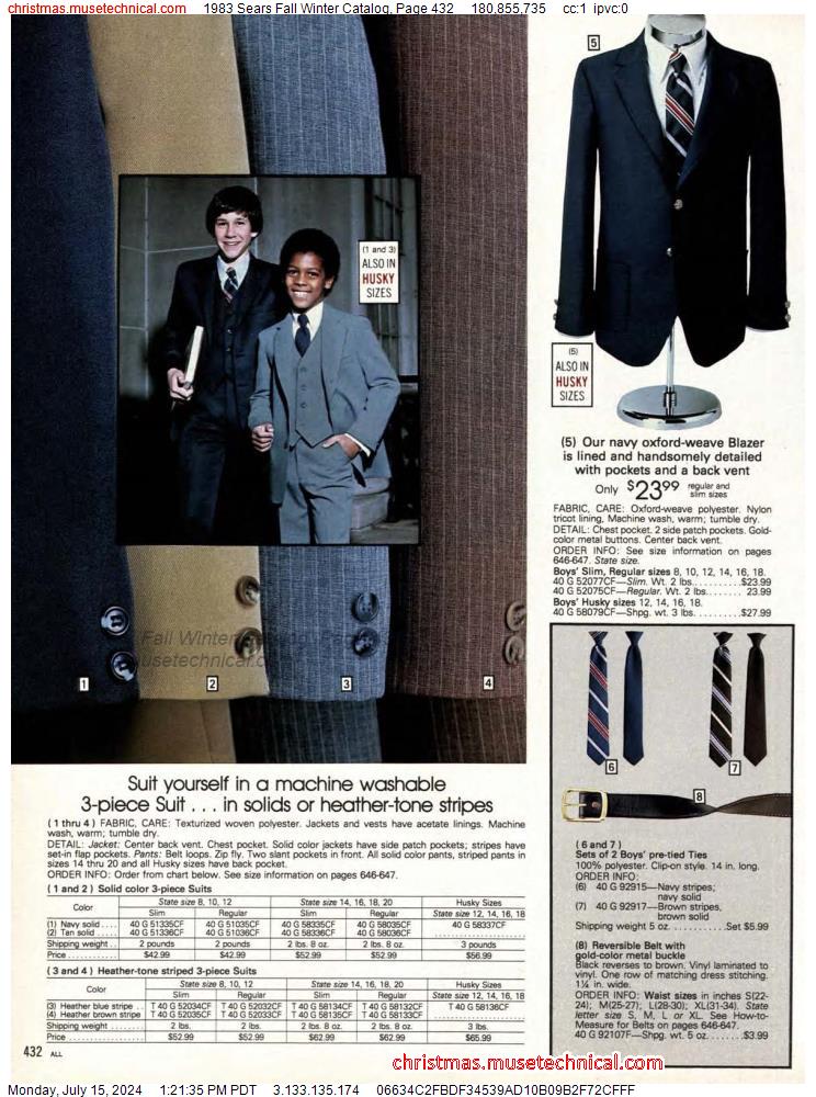 1983 Sears Fall Winter Catalog, Page 432