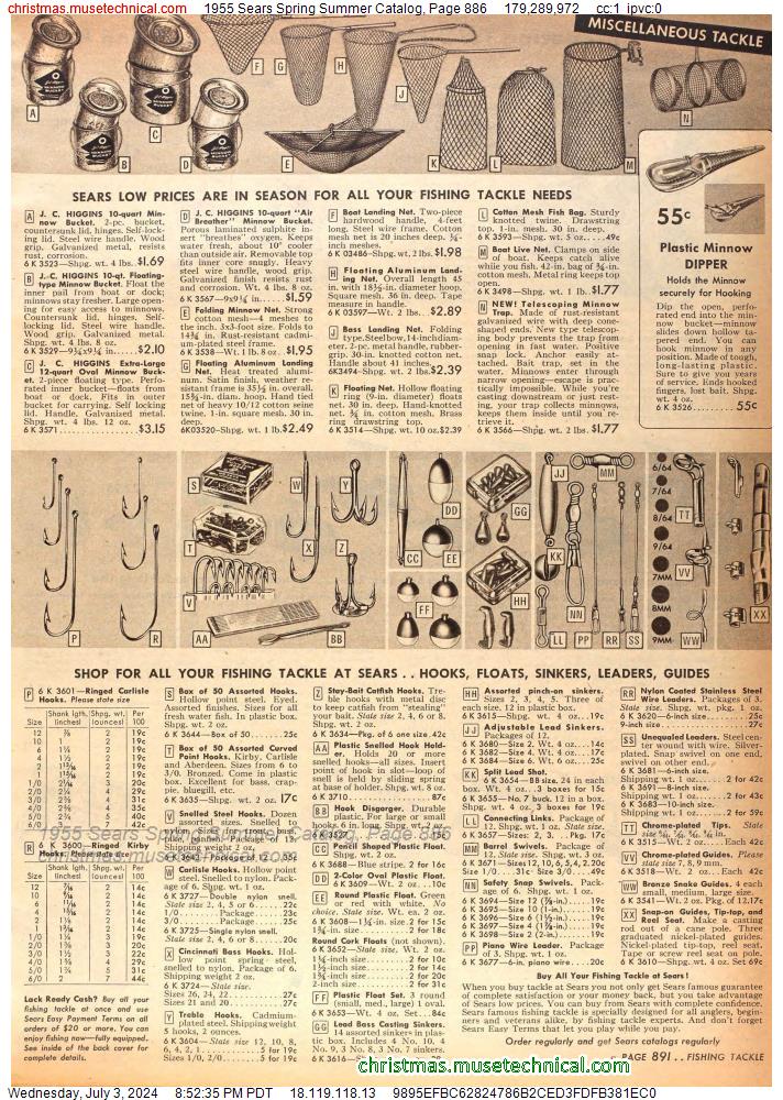 1955 Sears Spring Summer Catalog, Page 886
