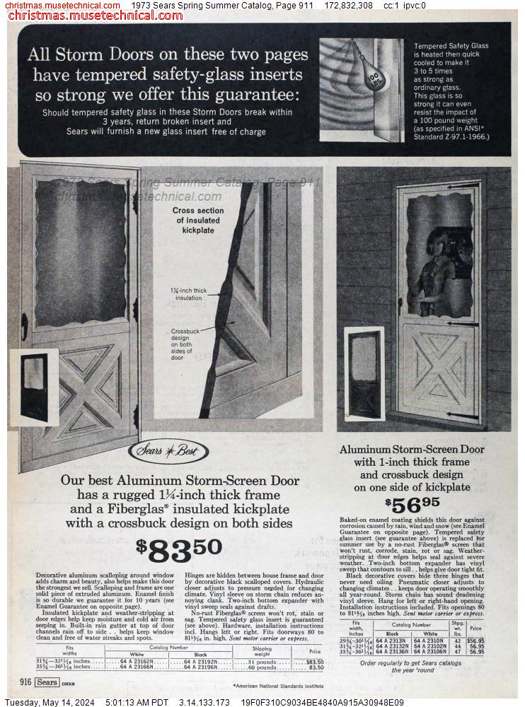 1973 Sears Spring Summer Catalog, Page 911