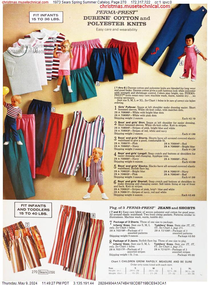 1973 Sears Spring Summer Catalog, Page 270