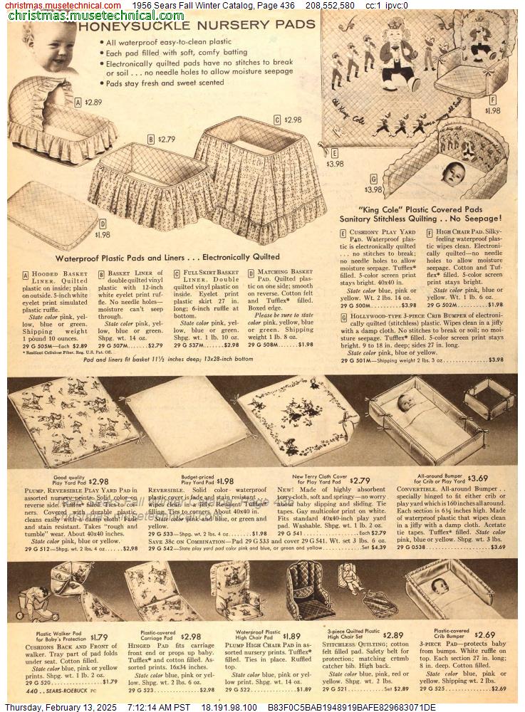 1956 Sears Fall Winter Catalog, Page 436