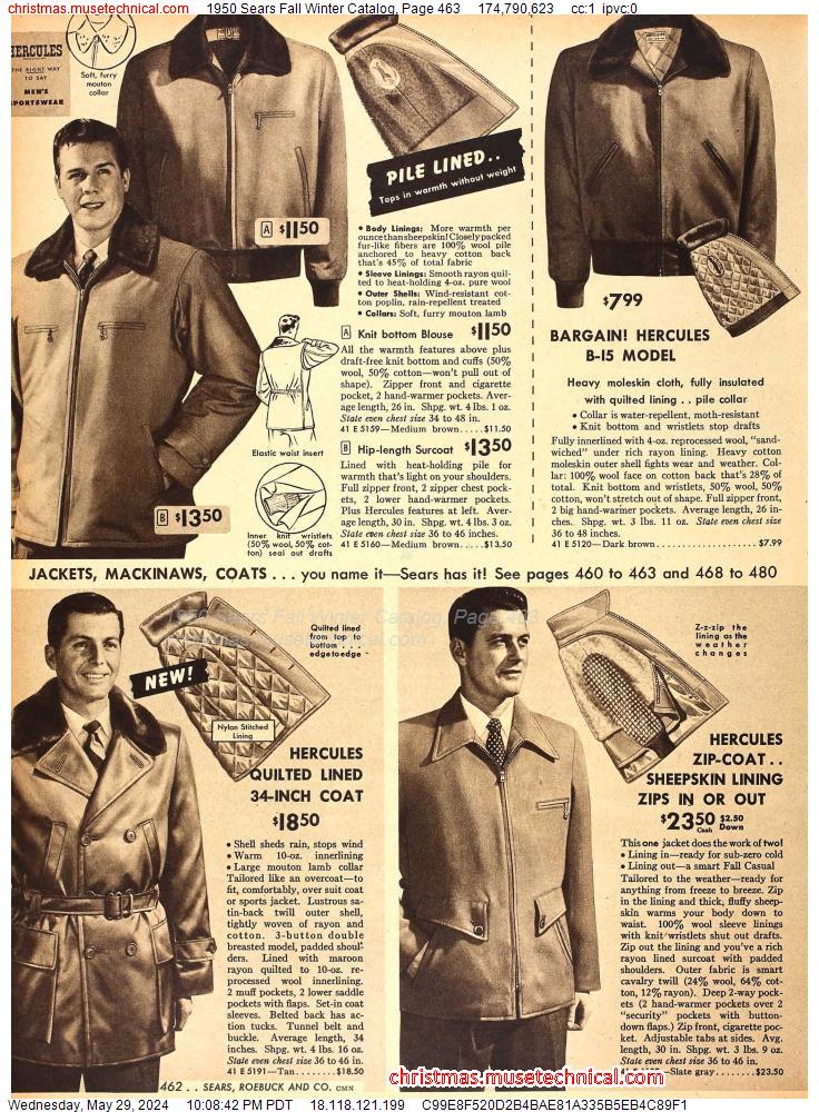 1950 Sears Fall Winter Catalog, Page 463