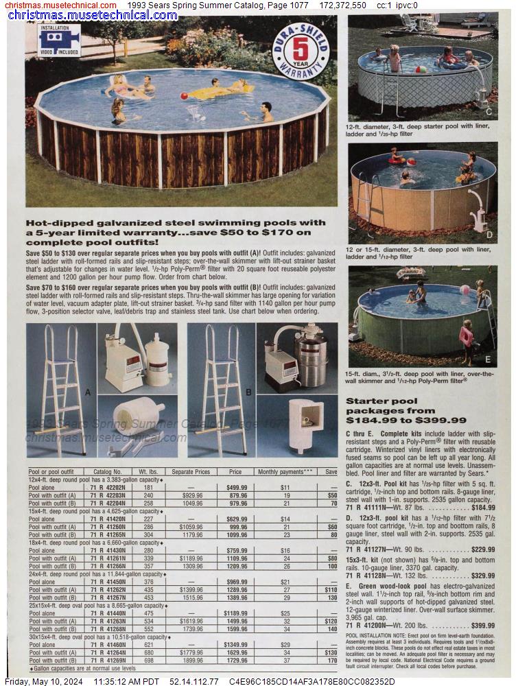 1993 Sears Spring Summer Catalog, Page 1077